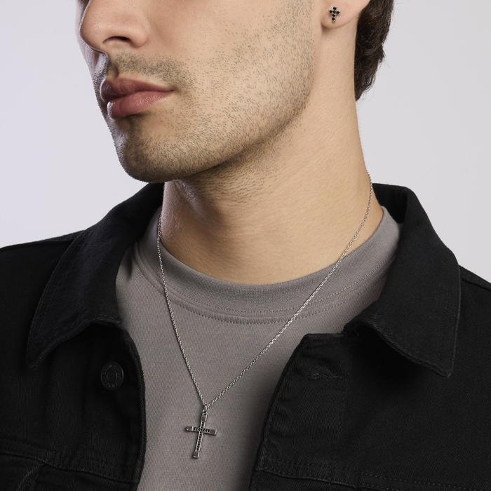 Collana in argento con croce zirconi MYSTICAL