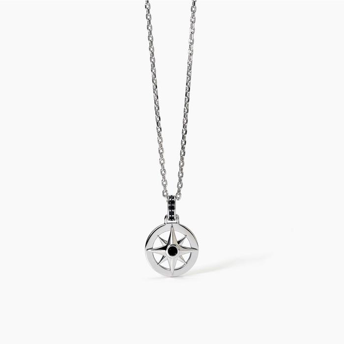 JOURNEY Compass Rose Silver Necklace