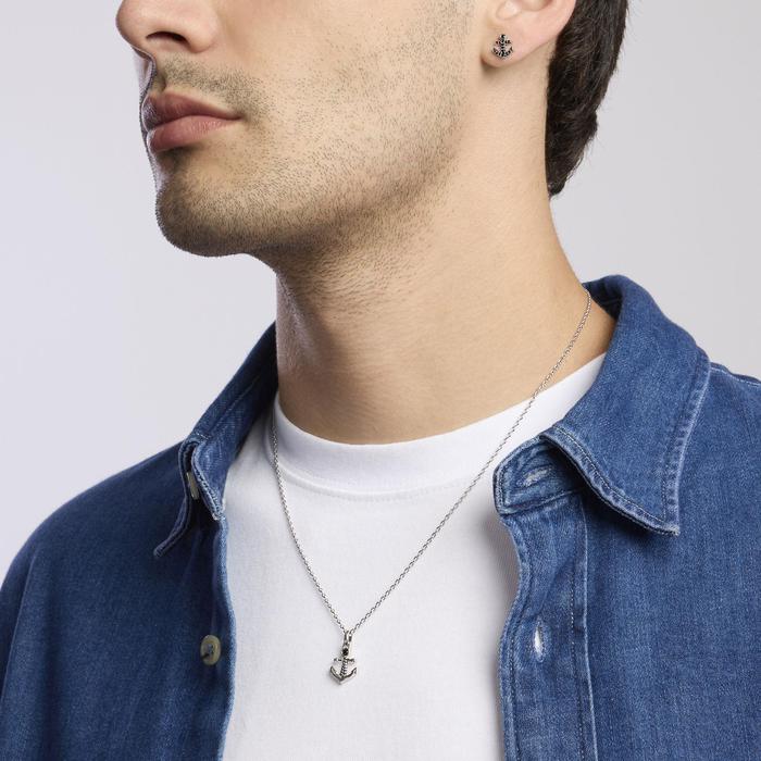 Collana in argento con ancora NAVY RULE