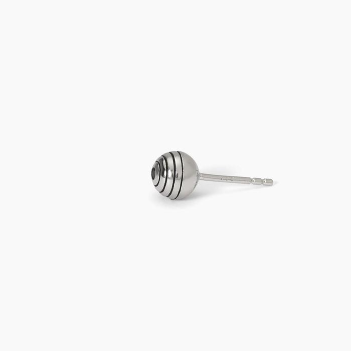 Silver earring with black zirconia MONOMANIA