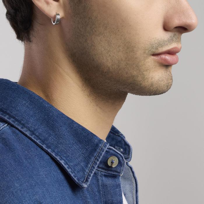Boucle d'oreille créole en argent MONOMANIA