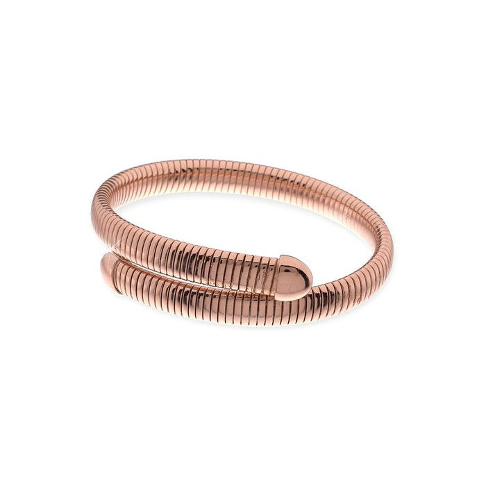 Bracciale in bronzo dorato rosa