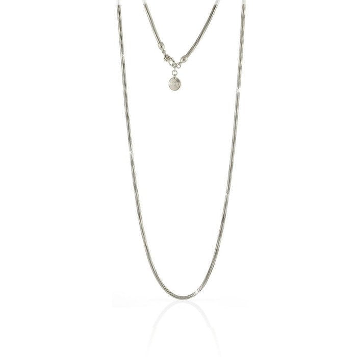 Collana in bronzo argentato
