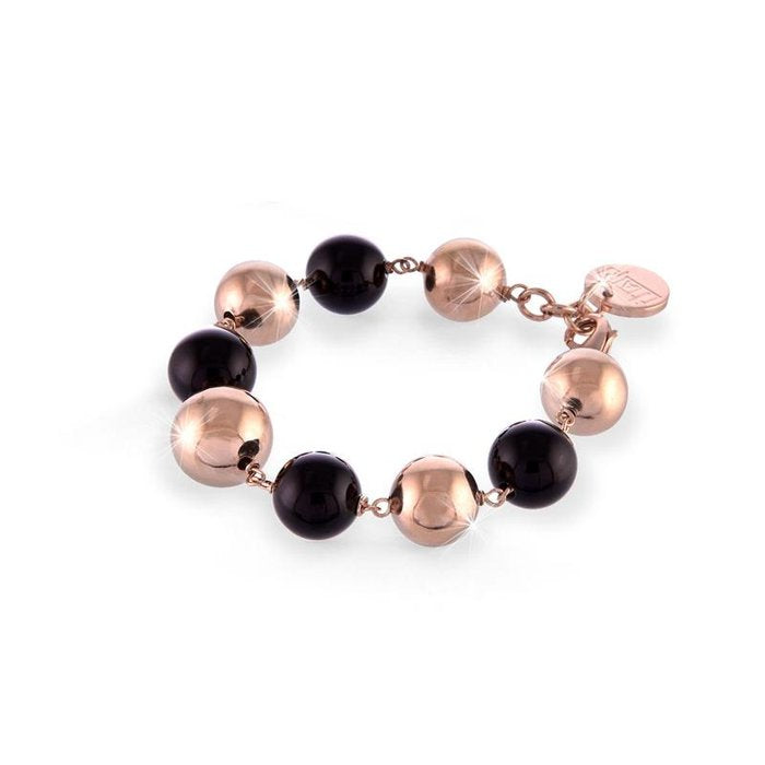 Bracciale in bronzo dorato rosa