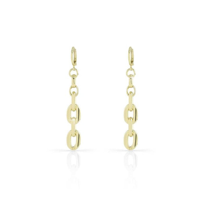 Flat earrings in gold bronze