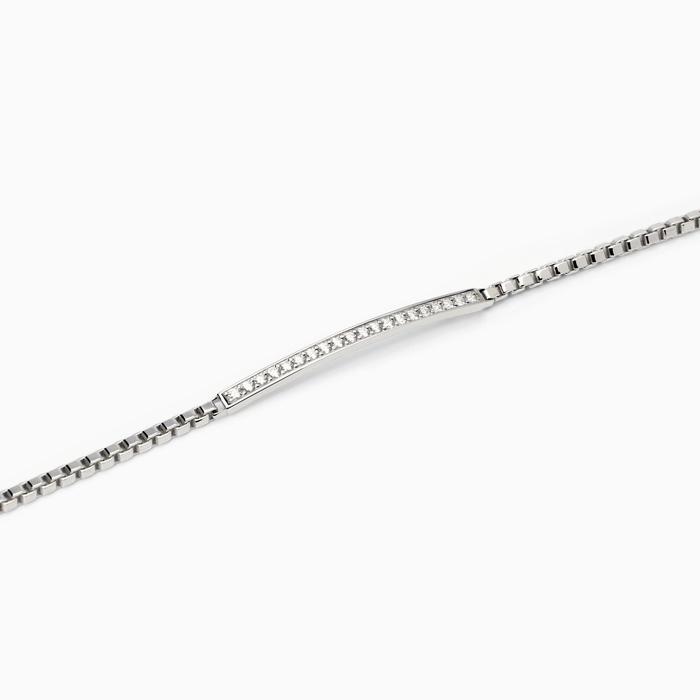 Bracelet homme en argent avec zircone blanche Cosmopolitan