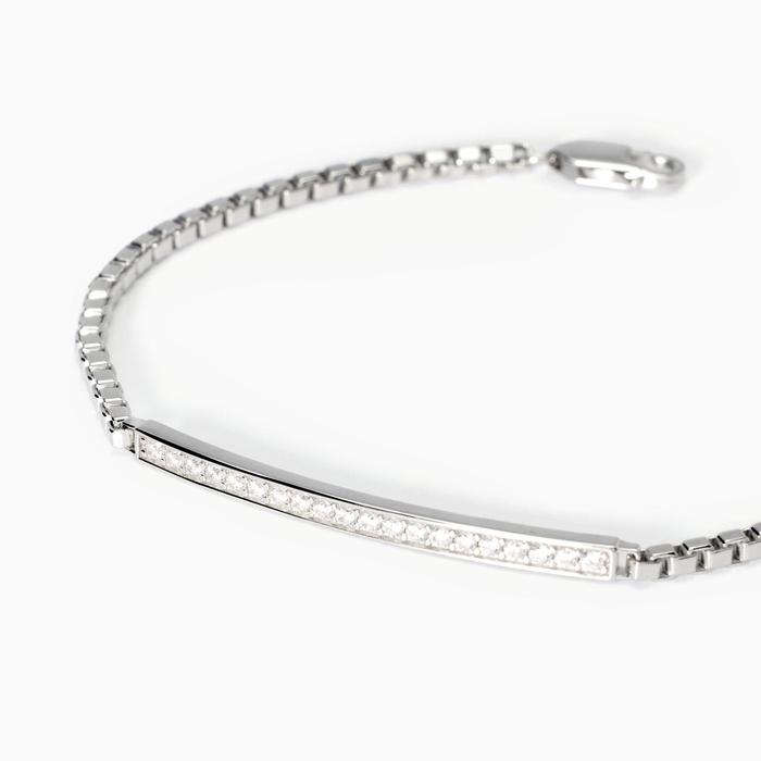 Bracelet homme en argent avec zircone blanche Cosmopolitan