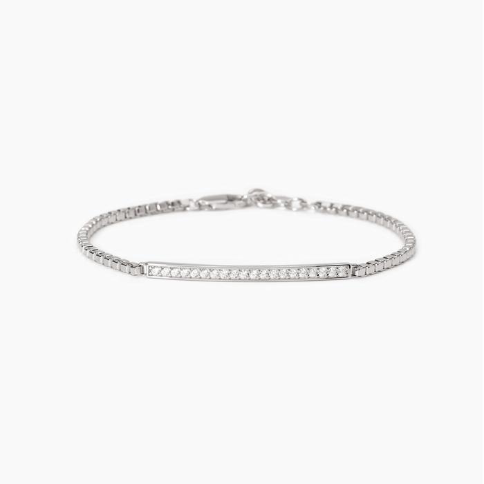 Bracelet homme en argent avec zircone blanche Cosmopolitan