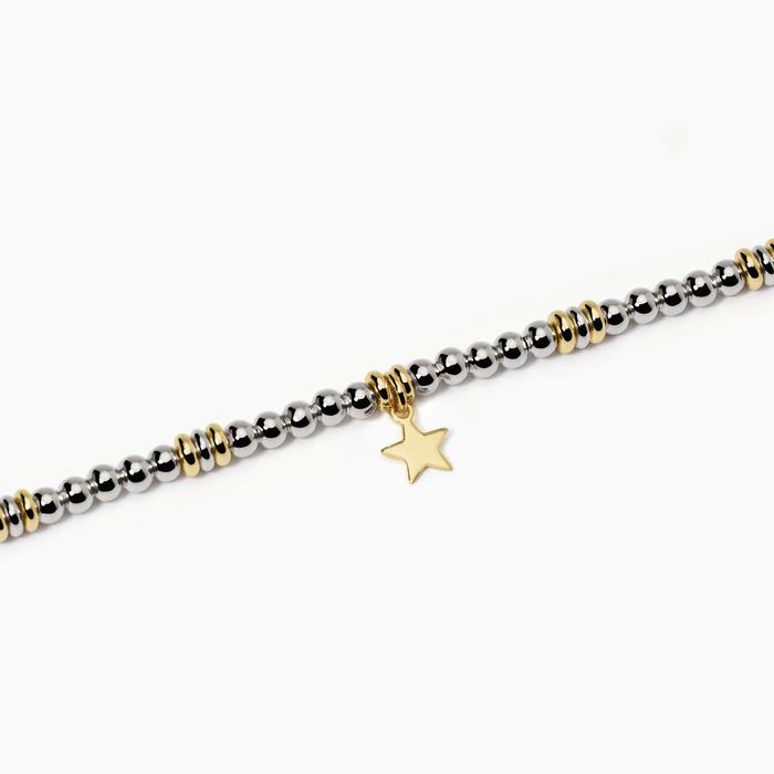 Bracciale in argento placcato oro con stella Little Mix