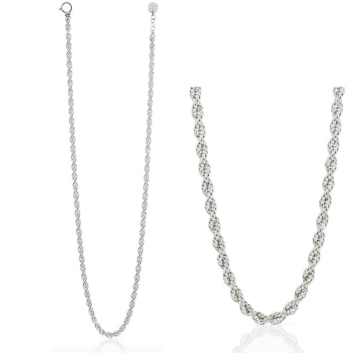 Collana in bronzo argentato
