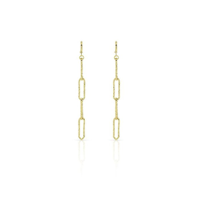 Orecchini Paper Clip in bronzo dorato