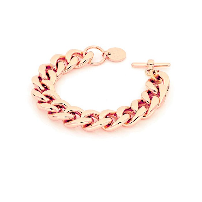 Bracciale Groumette in bronzo dorato rosa
