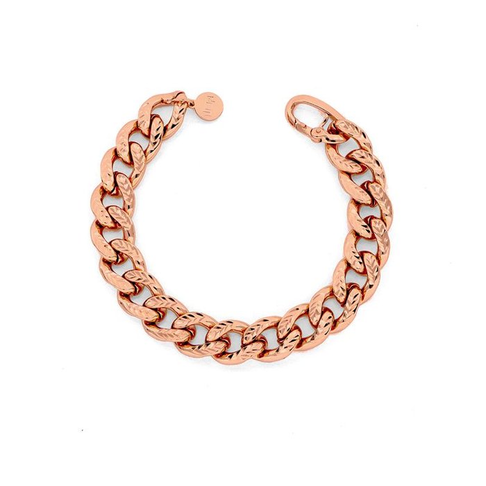 Bracciale in bronzo dorato rosa