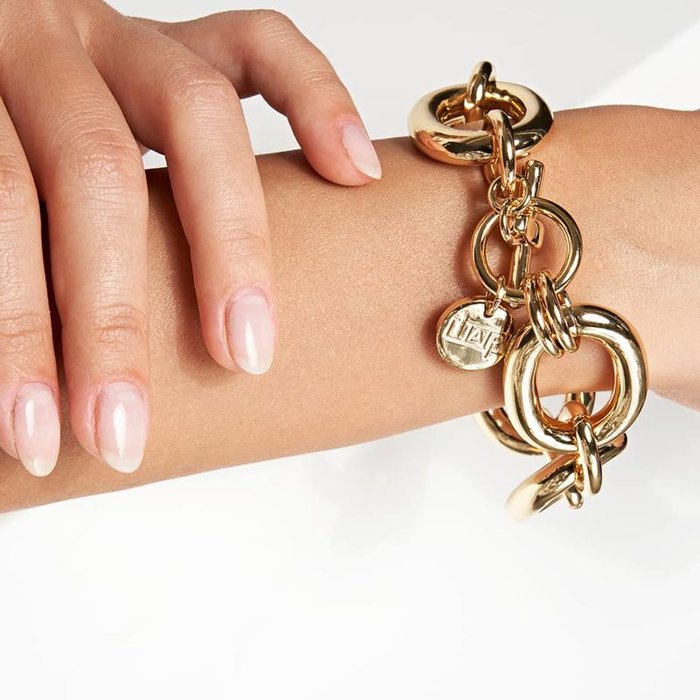 Bracciale in bronzo dorato