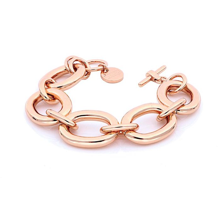 Bracciale in bronzo dorato rosa