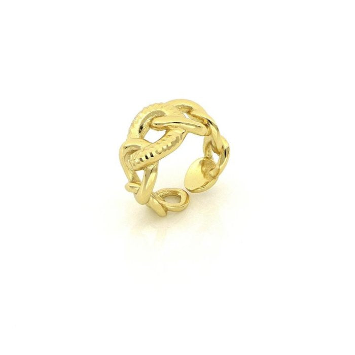 Anello in bronzo dorato