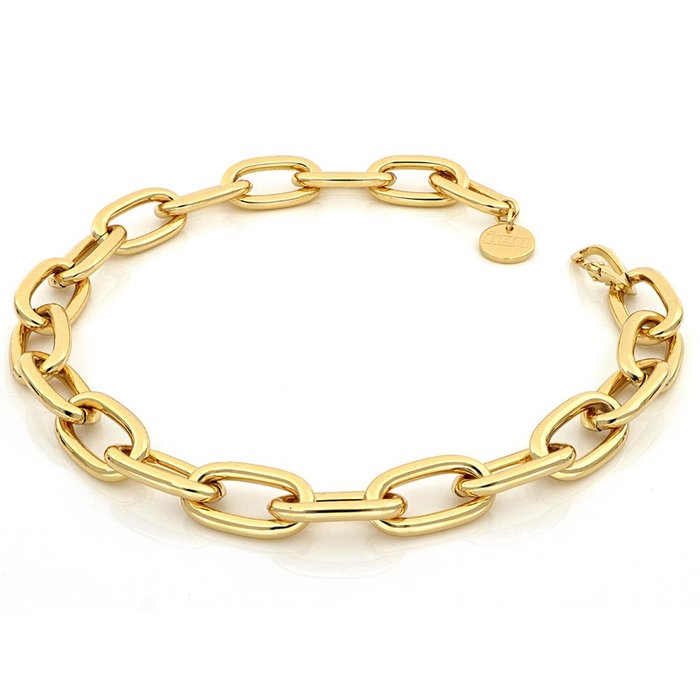 Collana con catena forzatina in bronzo dorato