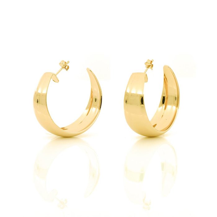 Orecchini a semi-cerchio in bronzo dorato