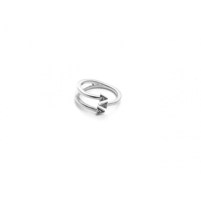 Anello angelina 3 giri triangoli strass