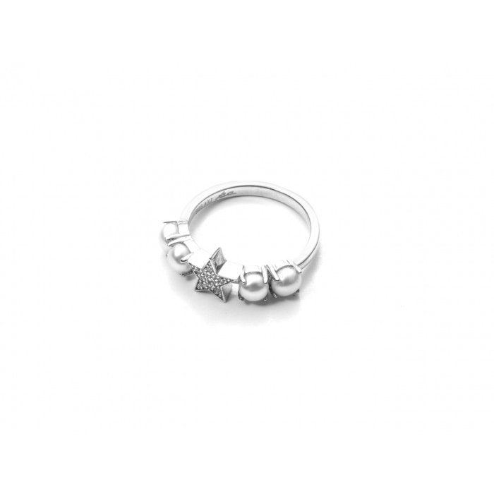 Anello stella e perle