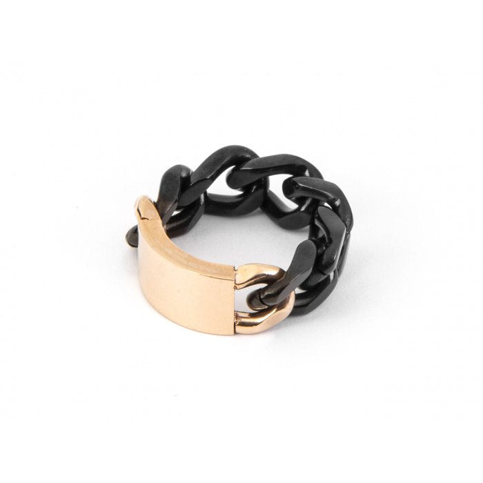 Anello morbido brunito con piastra rose