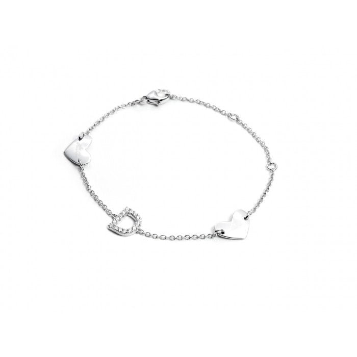Bracciale ava lettera D strass
