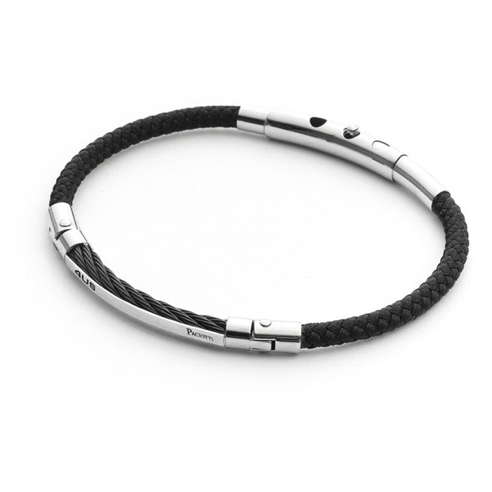 Two-tone twisted cord bracelet