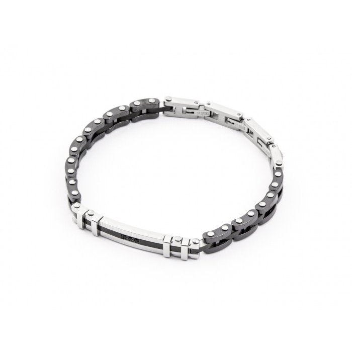 Bracciale maglia piatta bicolore