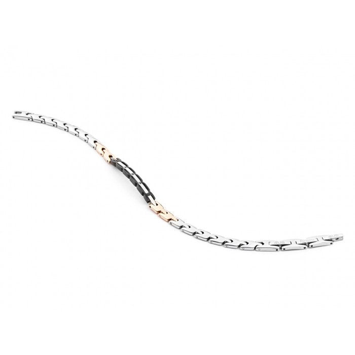 Bracciale maglia piatta bicolore