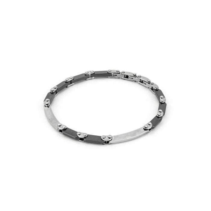 Bracciale inserti ceramica nera