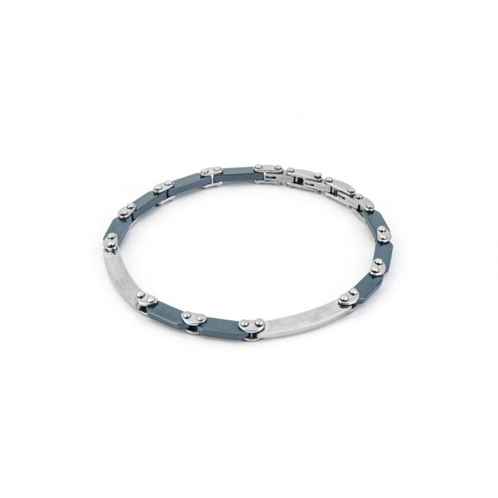 Bracciale inserti ceramica blu