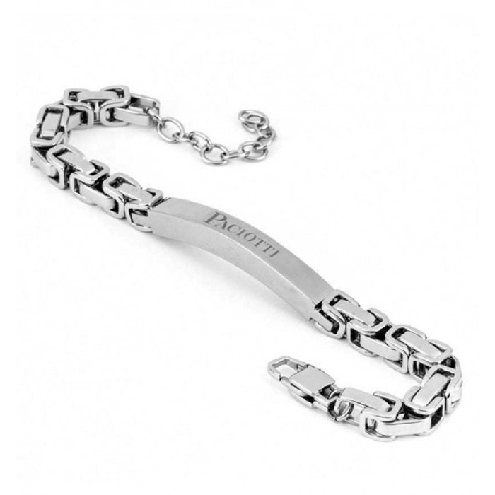 Bracciale maglia catena con piastra