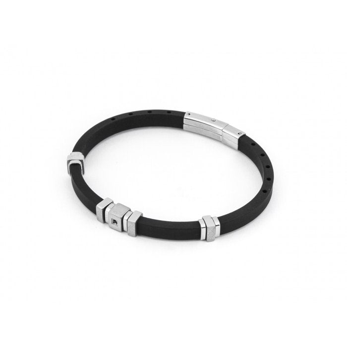 Bracciale caucciù con inserti