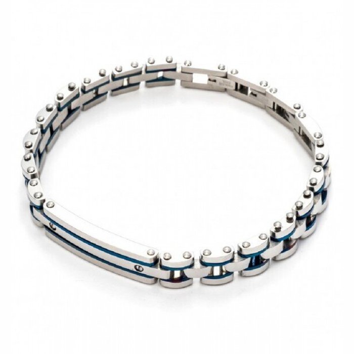 Bracciale maglia tessere con piastra
