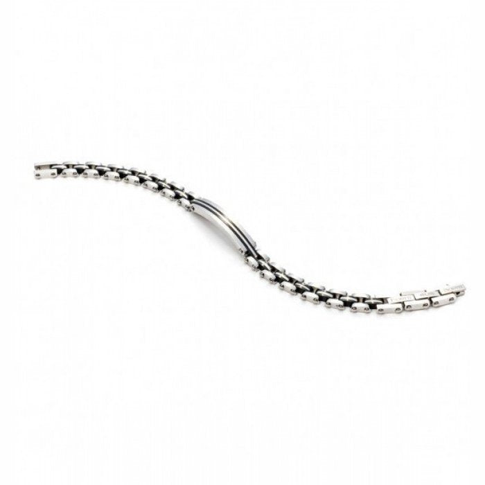 Bracciale maglia piatta con piastra