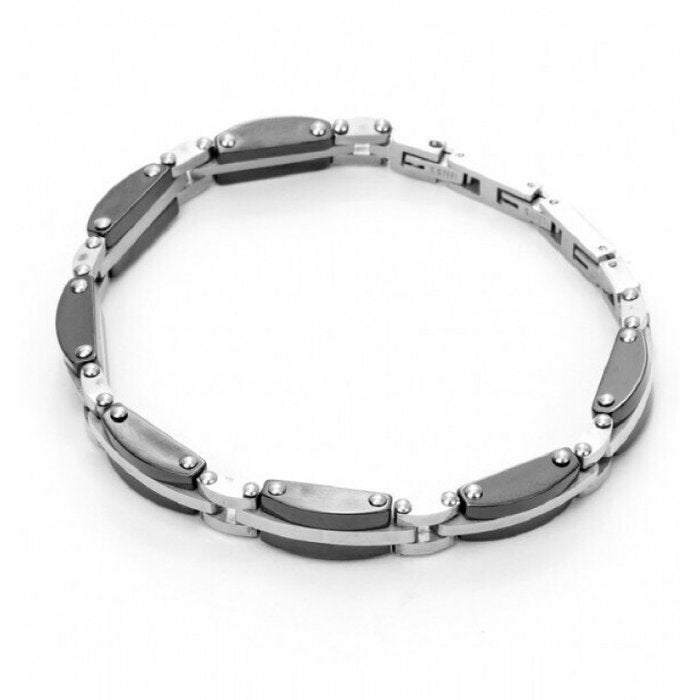 Bracciale maglia grigia