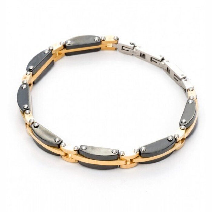 Bracciale laminato maglia grigia