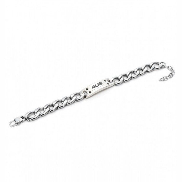 Bracciale maglia piatta catena con piastra