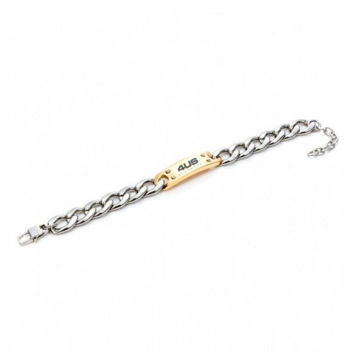 Bracciale maglia piatta catena con piastra
