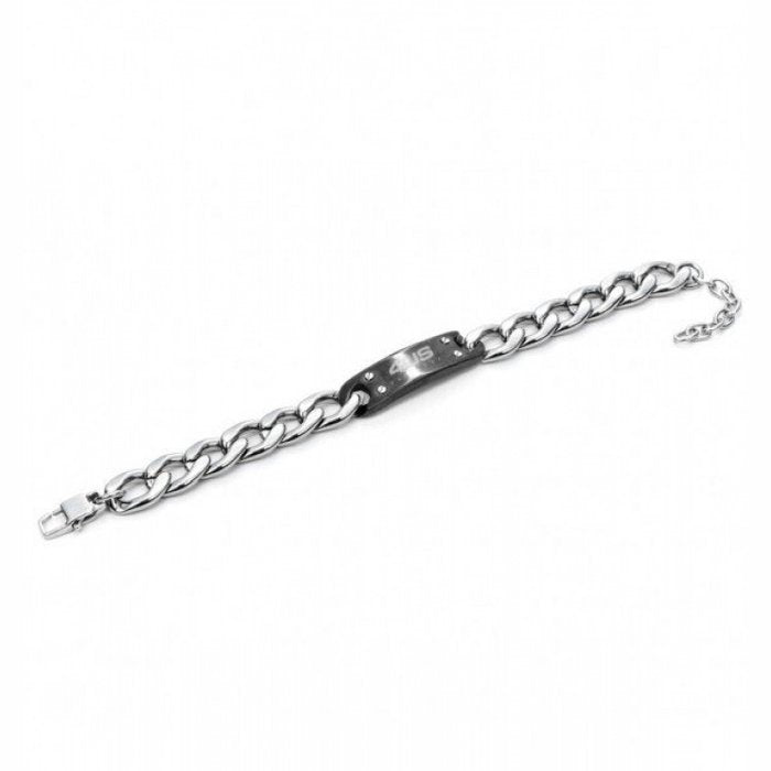 Bracciale maglia piatta catena con piastra