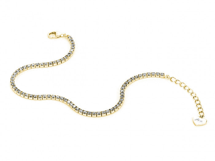 Bracciale laminato tennis zirconi silver
