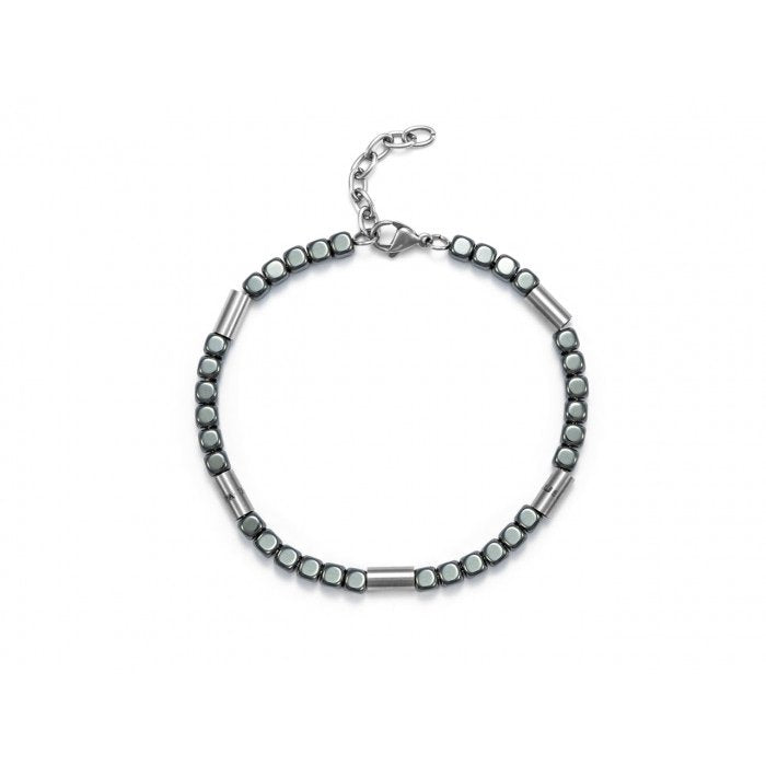 Bracciale ematite quadrata
