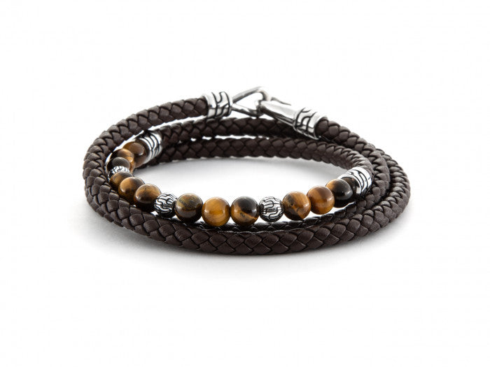 Brown leather bracelet
