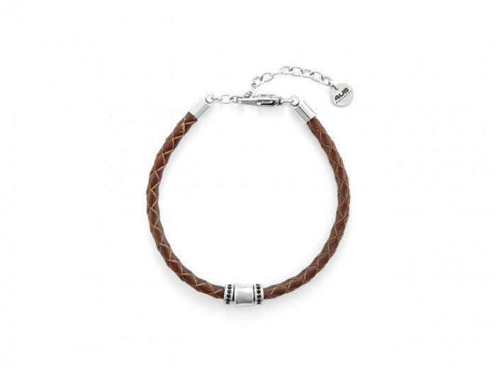 Brown leather bracelet