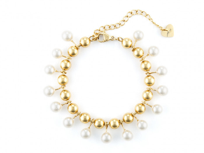 Bracciale laminato perle