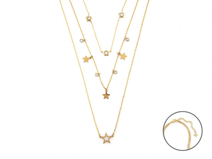 3-strand star necklace