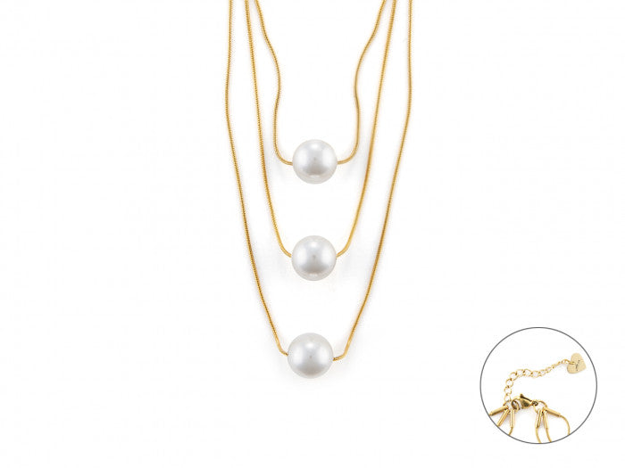 Collana 3 fili perle