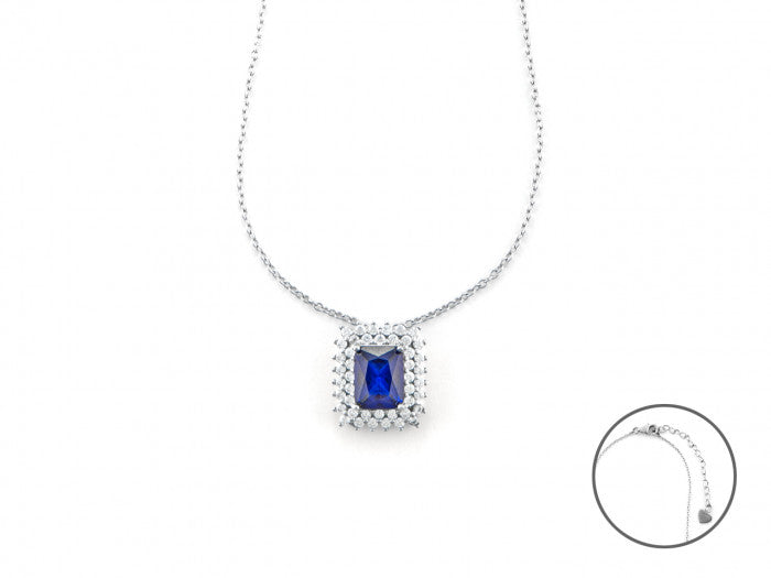 Collana zircone blu