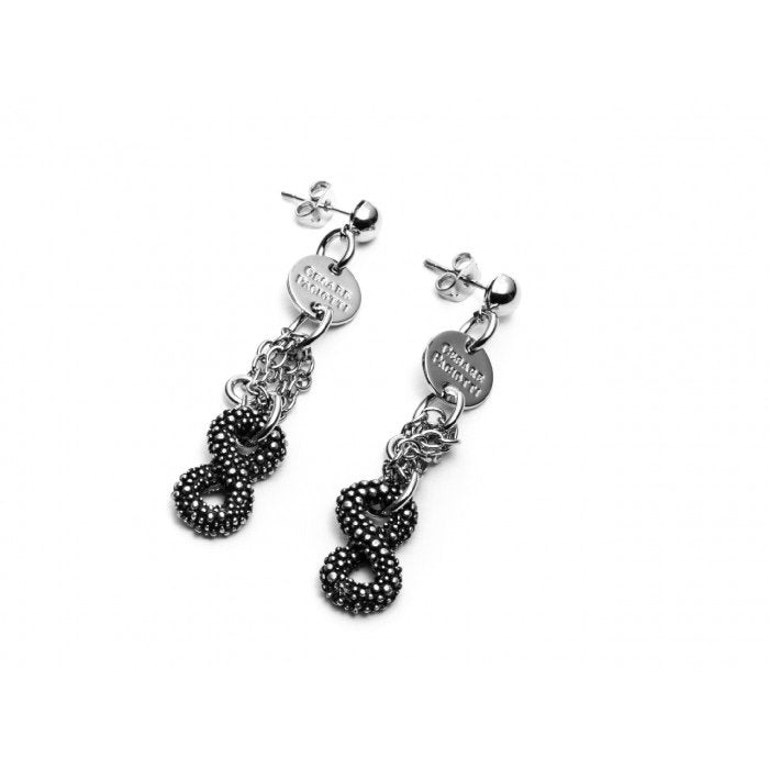 Endless nugget drop earrings