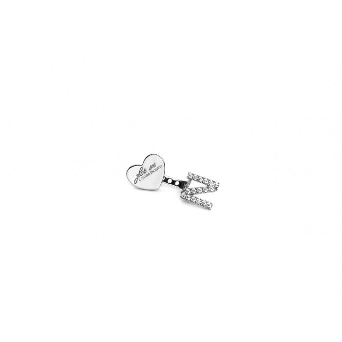 Doris Letter N Rhinestone Drop Earring